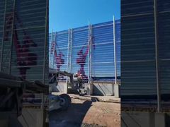 Introduceer een groene roestvrijstalen windschermomheining voor wind- en stofblokkering