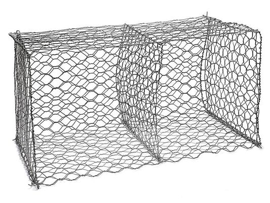 60 × 80 mm Geweven Gabion Baskets 1mx1mx1m Draad voor een hogere laadcapaciteit en duurzaamheid