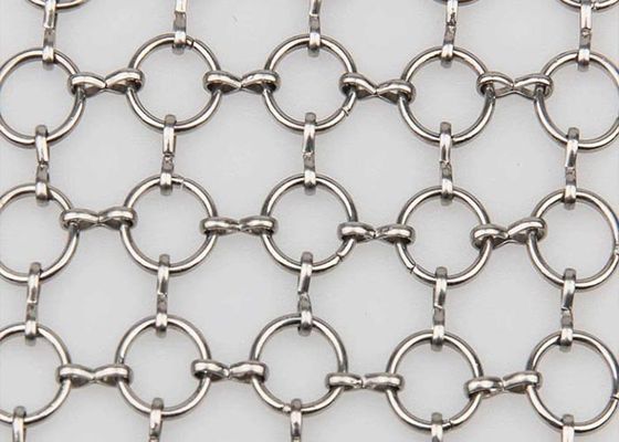 Blauw roestvrij staal ring mesh decoratief gaas met draad diameter 0,5 mm-3 mm