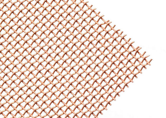 10m100m het Metaalnetwerk van Mesh Screen Plain Weave Copper van de Koperdraad