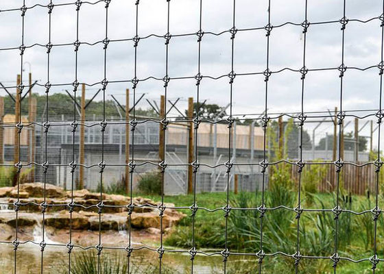 H2.4m Gebiedsomheining Met grote trekspanning Metal Wire Fence voor Landbouwbedrijf en Weiland