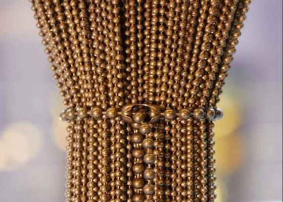 Roestvrijstalen metalen kralengordijn 2mm-12mm diameter voor ruimtedeler