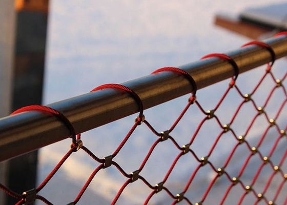 Architecturale Kabel Mesh For Building Facade, het Omheinen Vullernetwerk, het Schermen, Dierentuinnetwerk, de Veiligheid van de Helikopterdekperimeter het Opleveren