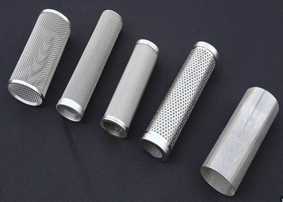 Eenvoudig schoon Wire Mesh Filter Cylinder Hoogtemperatuurweerstand In Petroleum Chemical
