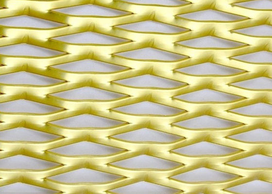 Poedergecoate aluminium uitgebreide metalen mesh voor gebouw bekleding gevel