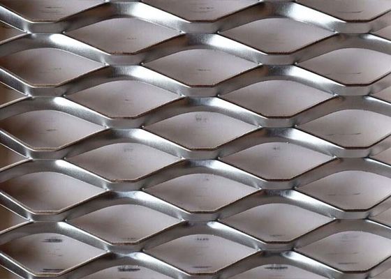 Zilver aluminium diamant gat decoratief uitgebreid metalen gaas voor architectuur en industrie
