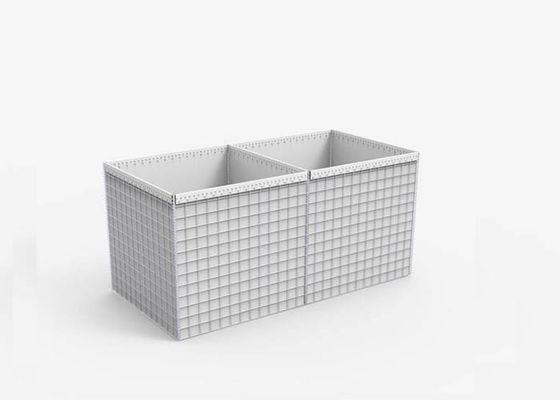 Beschermingsbastion 50 × 50 mm Gabion Barrier voor militaire verdediging en overstromingsbescherming