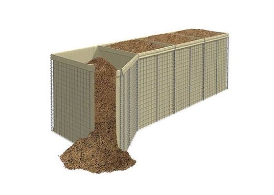 Beschermingsbastion 50 × 50 mm Gabion Barrier voor militaire verdediging en overstromingsbescherming