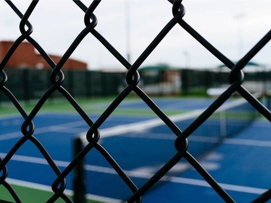 6 Gauge Twisted Black Chain Link Fence 6 Ft Polyethyleen coating zorgt voor een lange levensduur