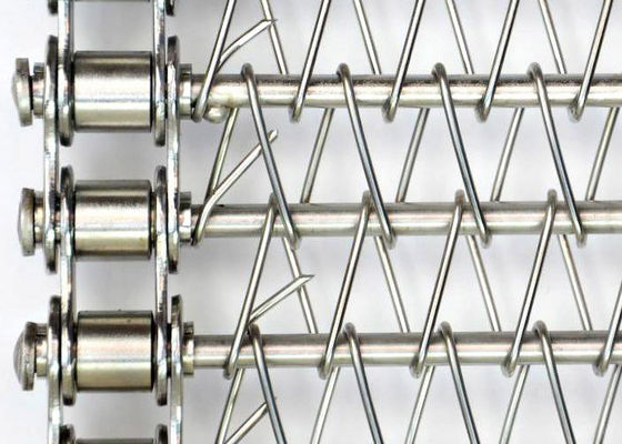 Spiraaldiameter 2,0 mm Lasrand Vlak Spiraal Transportband Roestvrij staal 304