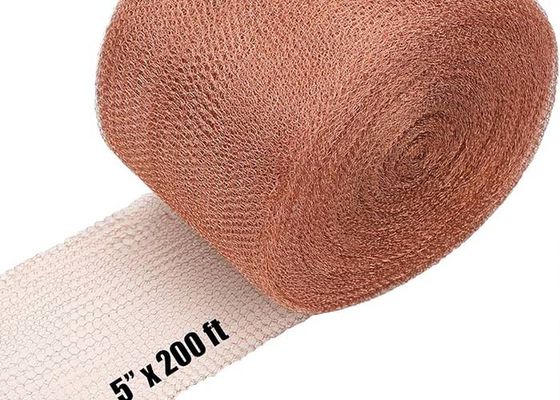 Puur koperen gebreide mesh verdeeld in ronde draad en platte draad