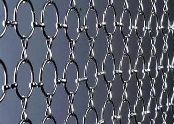 Blauw roestvrij staal ring mesh decoratief gaas met draad diameter 0,5 mm-3 mm