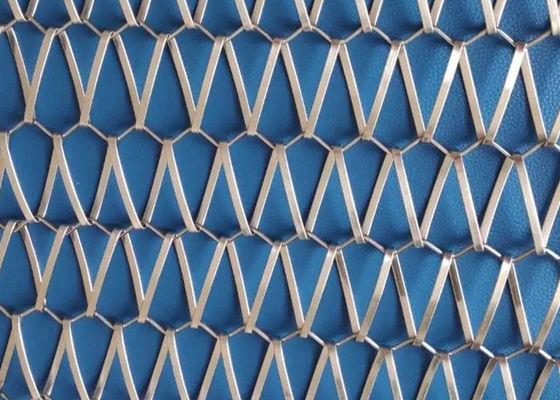 SS304 36.5mm Spiraal Pitch Sprial Weave Metal Conveyor Belt Mesh