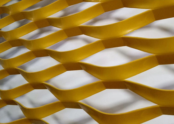 Poedergecoate aluminium uitgebreide metalen mesh voor gebouw bekleding gevel
