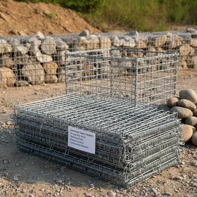 Gegalvaniseerde gabion manden Sterke draadnetten Containers Ideaal voor het vasthouden van muren Erosiebeheersing en landschapsontwerp oplossingen