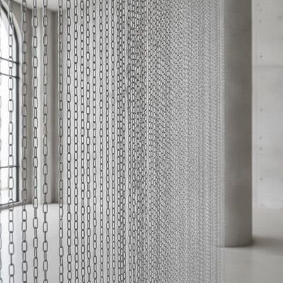 Aluminium Decorative Wire Mesh Curtain 1.0mm Chain Link Metal Coil Drapery voor architectuur interieurs