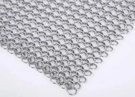 Gelast Gordijn van Ringen van Roestvrij Staal met een Draaddiameter van 2,5 mm, Architectonisch Gevel Decoratief Gaas voor Buitenbekleding