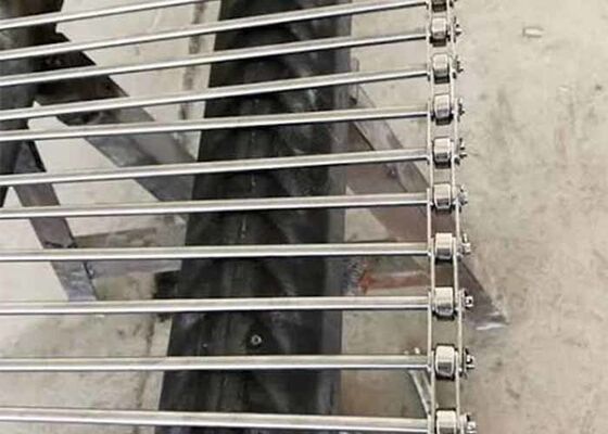 SS314 Stangversterkte Sinteroven Transportband 1100 graden C Hoge temperatuur
