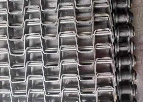 Roestvrij staal 304 waterweed oogster transportband open mesh drainage keten gedreven maatwijdte
