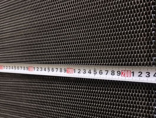 Balanced Weave Metal Conveyor Belt Mild Steel 18A 1.6mm Draad 5mm Rod Pitch 4.3mm Spiral Drying Mesh
