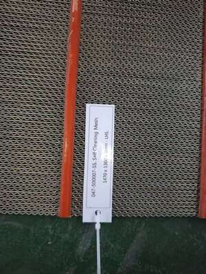 SS 304 rechte draad zelfreinigend scherm mesh 1470x1360mm 1.2mm LHS haak met polyurethaan strips